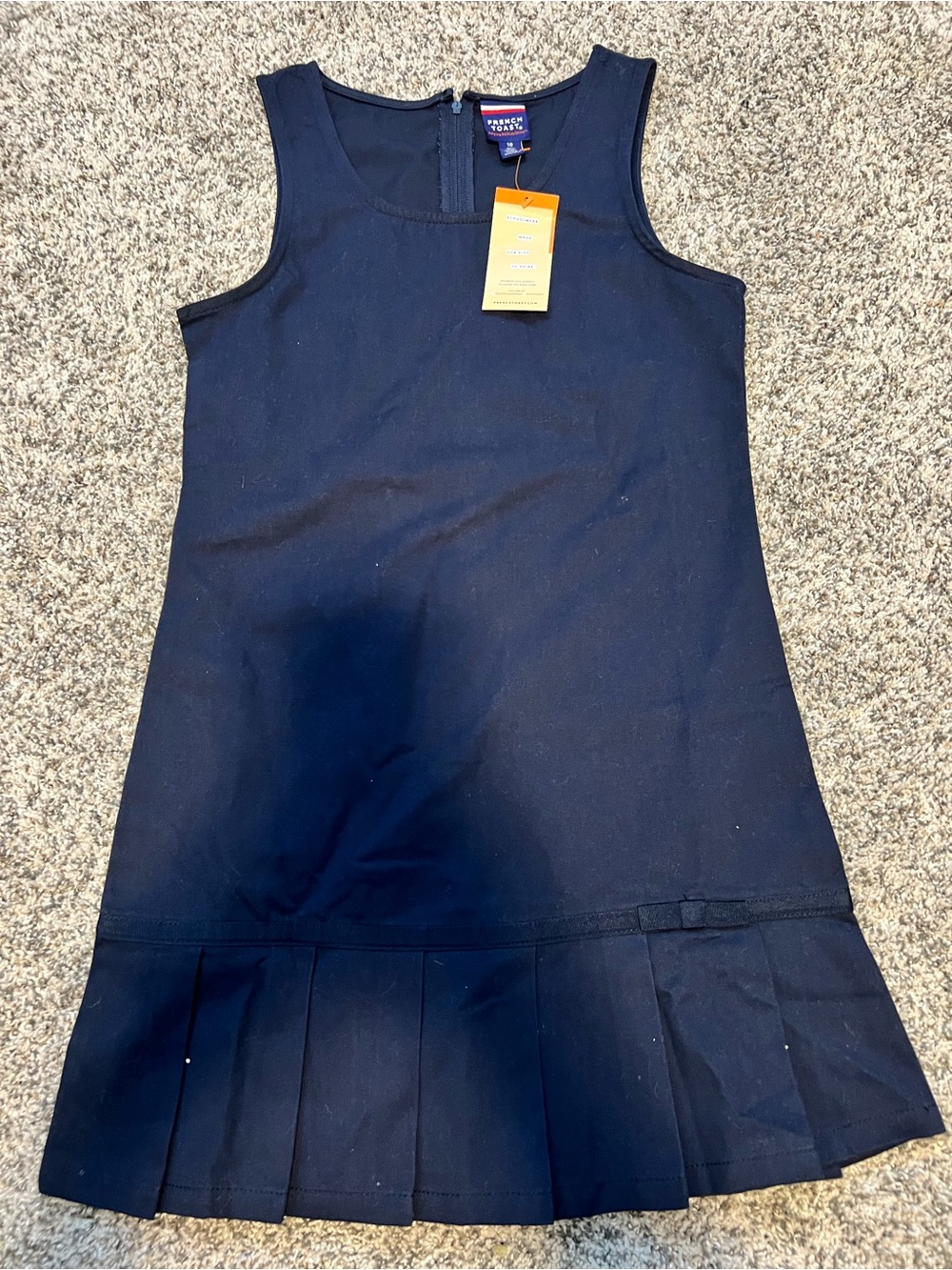 French Toast Girls' Navy Pleated School Skirted Jumper